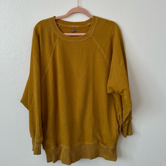 aerie Tops - Aerie Mustard Yellow Crewneck Sweatshirt